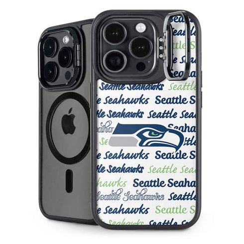 NFL Seattle Seahawks Print iPhone 15 Pro Kickstand Case